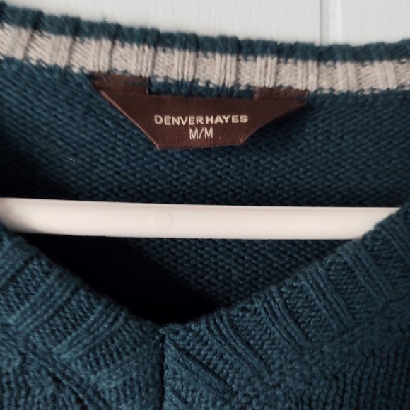 Denver Hayes Soft Cotton V Neck Long Sleeve Sweater - Picture 5 of 5